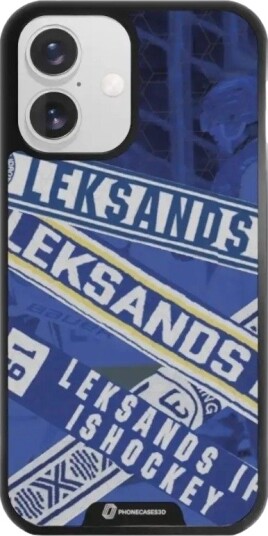 Phonecases3D iPhone 16 Leksands IF 3D mobildeksel, svart