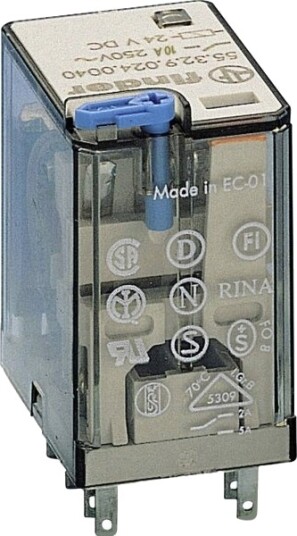 Finder 55.32.9.024.0094 Kontaktrelé 24 V/Dc 10 A 2 X Vekslere