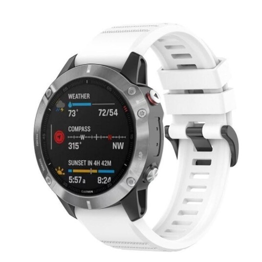 INCOVER Universal Garmin 22mm Rutete Silikon Reim - Hvit