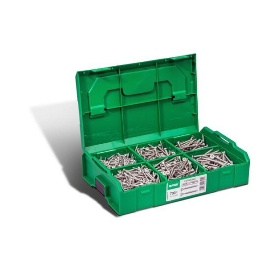 SPAX 5000009162019 Sortimentboks TFT, SMALL 6 DIM. 700 ST
