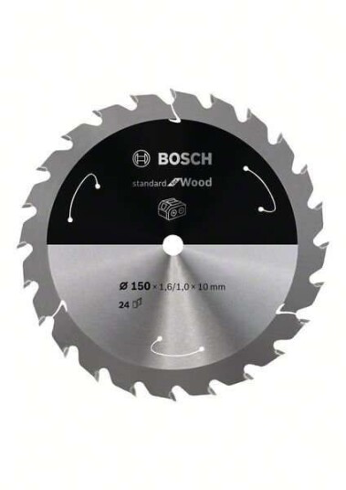 Bosch 150 mm Standard for Wood sirkelsagblad med 24 tenner Bosch 150 mm Standard for Wood sirkelsagblad med 24 tenner