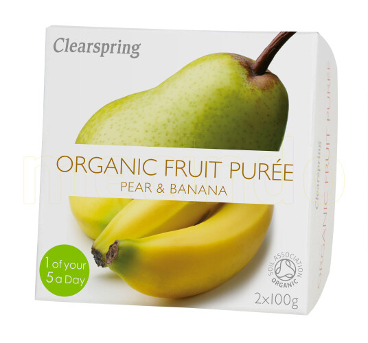 Clearspring Fruktpuré Banan, Pære Ø 200g
