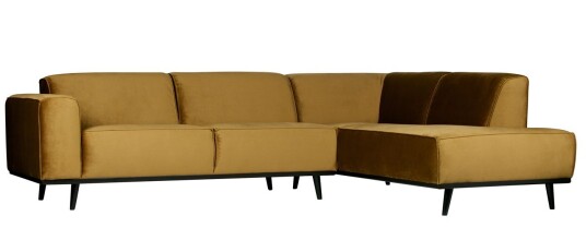 BePureHome Statement Sofa m/høyrevendt sjese - Honninggul velur