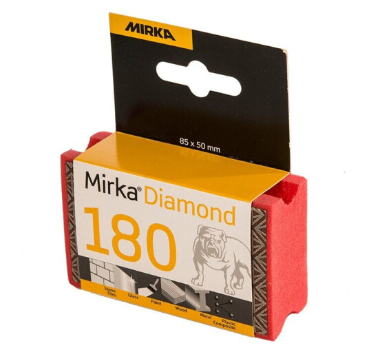 Mirka Slipesvamp diamant 85 x 50 mm P180 svært fin rød