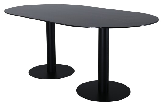 Venture Home Design Pillan Spisebord Oval, 180x100, Sort 1694274-03-0 1672873-01-0