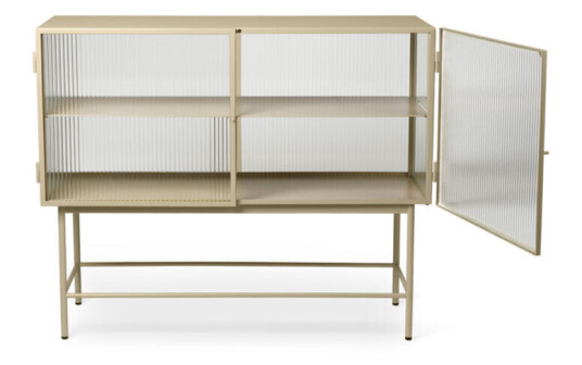 ferm LIVING Haze sidebord cashmere, b?lgete glass