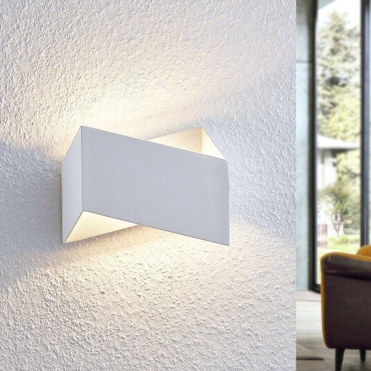Arcchio Assona vegglampe, hvit-sølv Arcchio Assona vegglampe, hvit-sølv