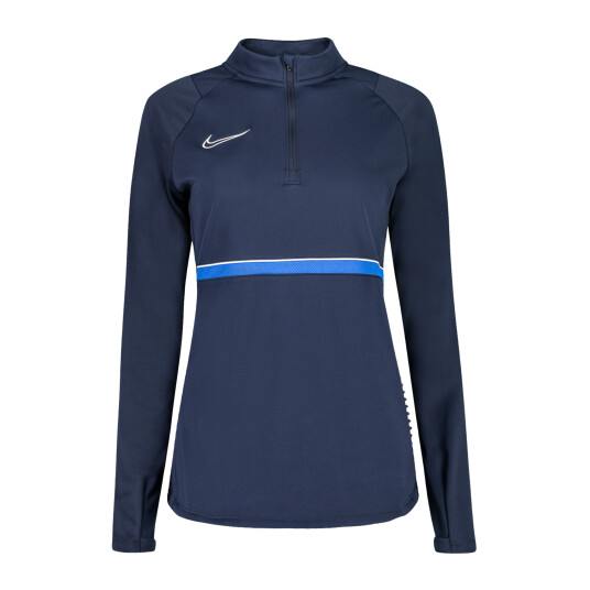 Nike Dri-FIT Academy 21 Dril Top, treningsgenser dame L Obsidian/white/royal