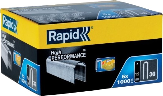 Rapid Rapid 11885110 Pakke Med Stifter 1,2 Cm 5000 Stifter Metallisk Rapid Merkevare R36
