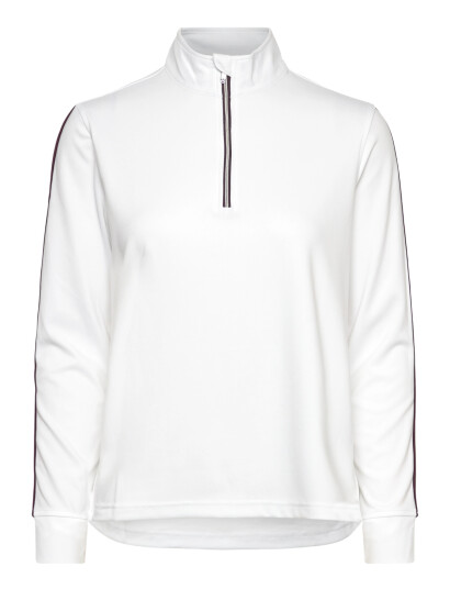 Daily Sports Peach Ls Half Neck White L