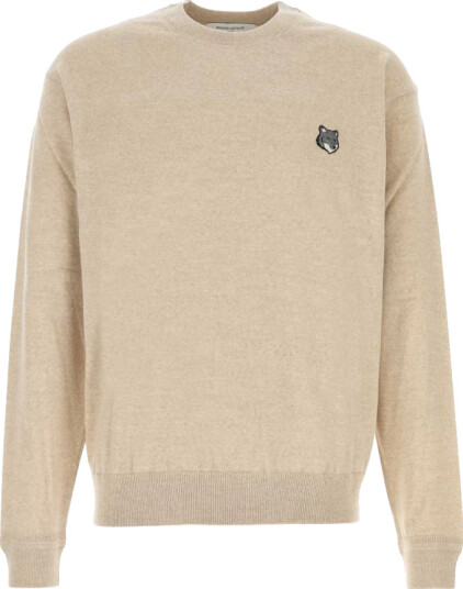 Maison Kitsuné Herre Strikkevarer Beige M,