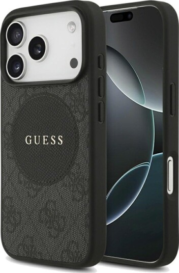 Guess MagSafe Etui for iPhone 17 Pro - 4G Circle Classic - Svart