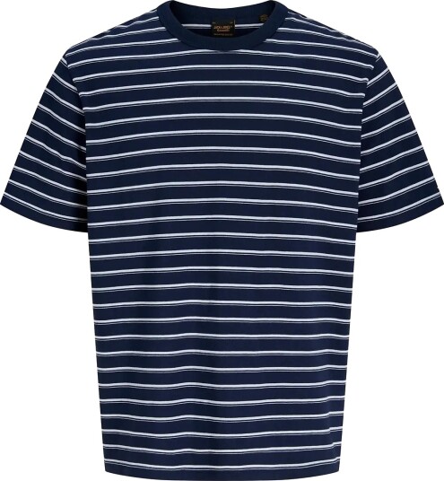 Jack & Jones Jjaxel Stripe Tee Ss Crew Neck Jnr Navy 152