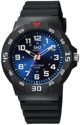 Q&Q Dameklokke VR18J005Y Classic Blå/Gummi Ø30 mm Q&Q Dameklokke VR18J005Y Classic Blå/Gummi Ø30 mm