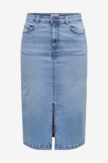 Jdy Denim skjørt jdyMoon HW Midi Slit Skirt Mix Dnm Blå