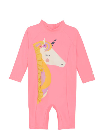 Color Kids Baby Suit L/S W. Application Pink 86 Color Kids Baby Suit L/S W. Application Pink 86