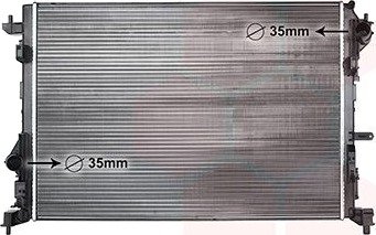 Radiator, motorkjøling VAN WEZEL 43012729