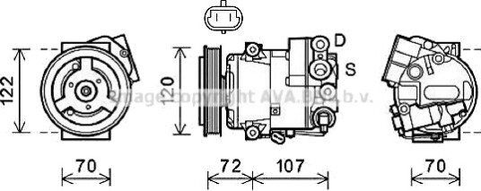 AC kompressor PRASCO OLAK595 AC kompressor PRASCO OLAK595