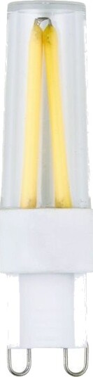 Spl G9 2,5W dimbar LED pære   200lm Filament klart glass 2700K   Dimbar : Dimbar Kulør : Varm