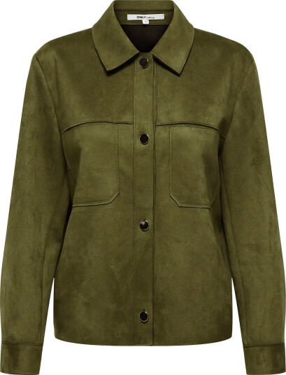 ONLY Onlmira L/S Faux Suede Shirt Pnt Noos Khaki green XXL