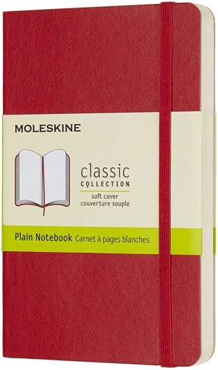 Moleskine Notatbok Ulinjert Rød Myk Pkt