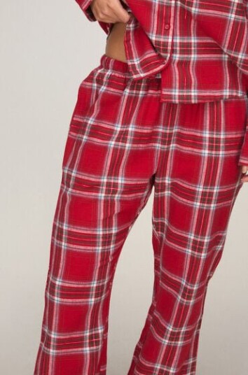 Hunkemöller Flannel pysjamasbukse Rød Hunkemöller Flannel pysjamasbukse Rød