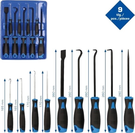 Ks Tools Werkzeug Maschinen Gmbh Skrapekrokverktøysett 9 Deler Bt542010 Ks Tools Werkzeug Maschinen Gmbh Skrapekrokverktøysett 9 Deler Bt542010