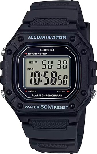Casio Herreklokke W 218H 1AVEF Collection LCD/Resinplast