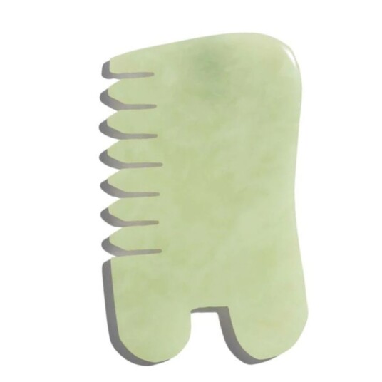 Earth Harbor Island Jade Gemstone Gua Sha + Massaging Comb