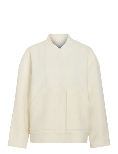 Vila Vicecilie Wool Bomber Jacket - White - 38