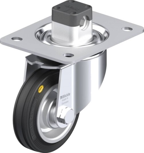 Blickle Styrehjul Med Brems 850019 Lk-Rd 100R-3-Cs11, Hjuldiameter 100 Mm, Bæreevne (Maks.) 100 Kg, 1 Stk