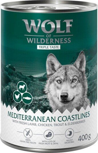 Wolf Of Wilderness Våtfôr Triple Taste Triple Taste The Mediterranean 6 X 400 G