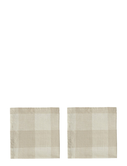 OYOY Living Design Chess Napkin - Pack Of 2 - Beige - ONE SIZE x 45