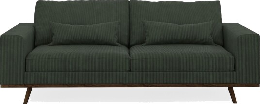 Copenhagen 3 seters Manchestersofa Mørk grønn