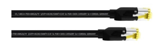 Cordial 15532 0,3 M Cat5e S/Utp (Stp) Rj-45 Rj-45 Sort Cordial 15532 0,3 M Cat5e S/Utp (Stp) Rj-45 Rj-45 Sort