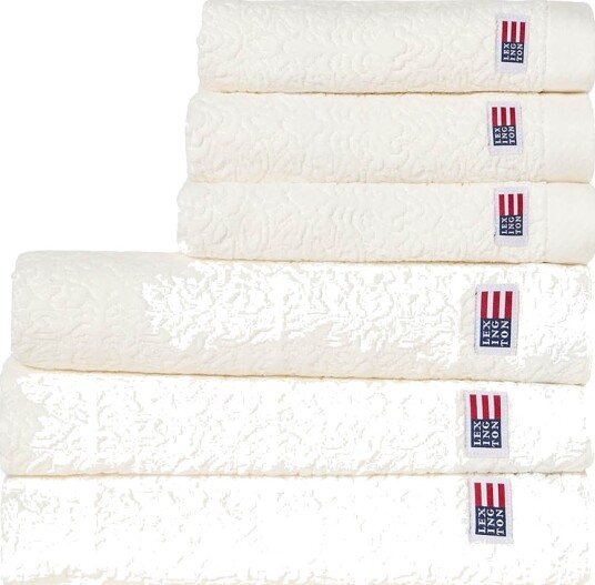 Lexington Velour jacquard ornament håndkle 70x130 cm snow white Lexington Velour jacquard ornament håndkle 70x130 cm snow white