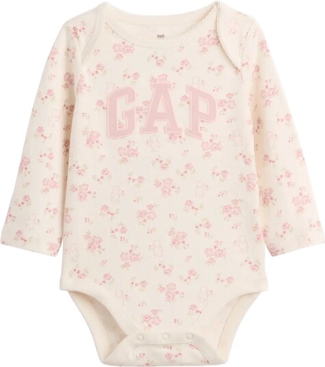 GAP Baby Organic Cotton Graphic Bodysuit PINK FLORAL 50/56
