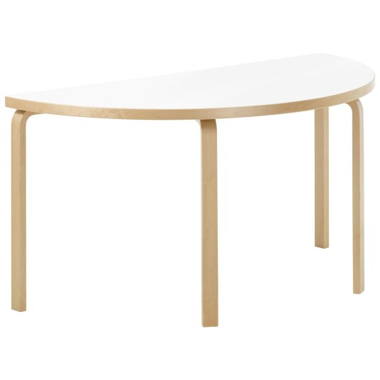 Artek Aalto 96 Bord Halvrund Hvit Laminat Artek Aalto 96 Bord Halvrund Hvit Laminat