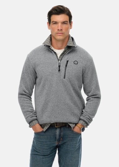 STORM FLEECE HALF ZIP STORM LIGHT GREY GRIT L Sweatshirts STORM FLEECE HALF ZIP STORM LIGHT GREY GRIT L Sweatshirts