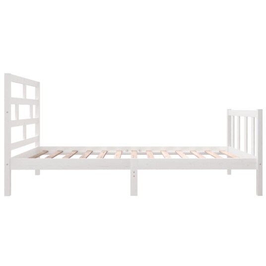 vidaXL Sengeramme hvit heltre furu 90x190 cm 3FT Single