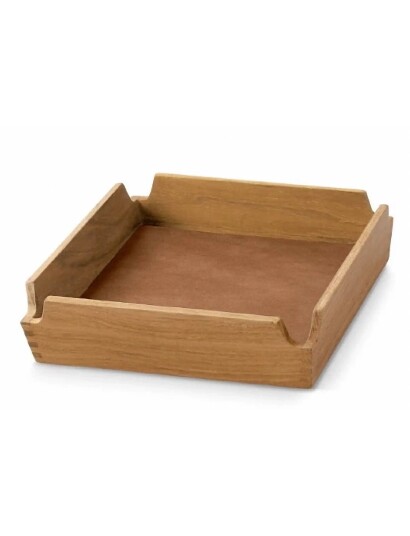 LIND DNA Teak Tray Square Mini Airy Nupo Nature/Teak   Brown   18X18X4.5CM