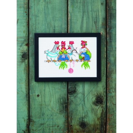 Permin Chicken broderisett 29x20cm