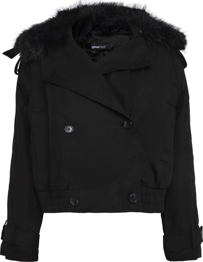 Gina Tricot Short Faux Fur Collar Jacket   BLACK (9000)   M