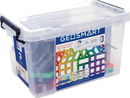Geosmart Educational Set De Luxe Magnetisk Byggesett 205 Deler 3+ År