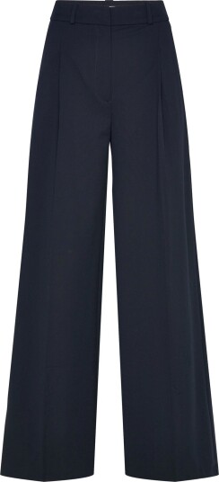 Monki High Waisted Wide Leg Suiting Trousers Navy 44 Monki High Waisted Wide Leg Suiting Trousers Navy 44