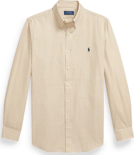 Polo Ralph Lauren Custom Fit Gingham Stretch Poplin Shirt 4656AH CLASSIC CA XS