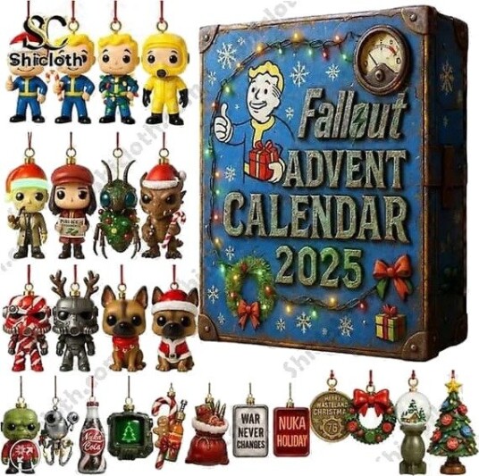 Fallout Adventskalender Blind Box – Akryl Trepynt og Overraskelsesheng