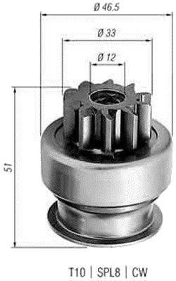 MAGNETI MARELLI 940113020258 Lite tannhjul, starter