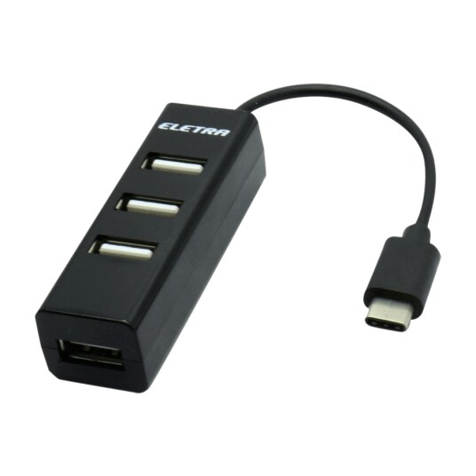 Eletra USBC USB 2.0 Hub 4 Ports bk