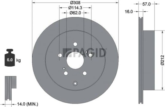 PAGID 55222N Bremseskive